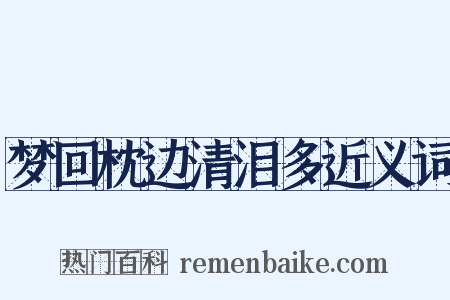 梦回枕边清泪多近义词是什么意思的图片